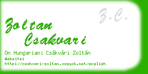 zoltan csakvari business card